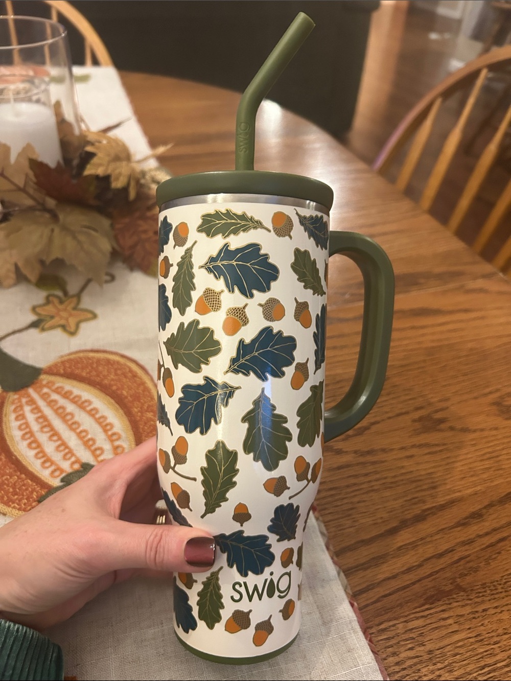 Swig Autumn Breeze  Pattern 30 oz Tumbler with Straw